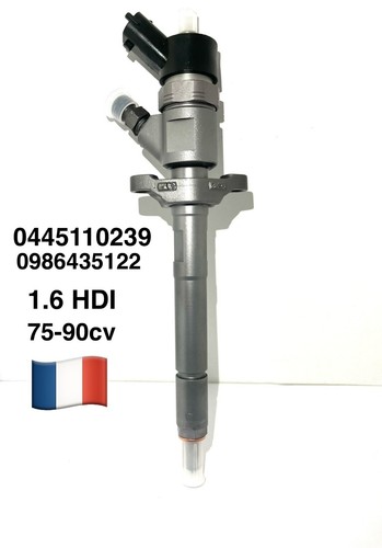 Lot De 4 Injecteurs Bosch 0445110239 Remanufacturés - Compatible Fiat 1.6 MJ, Ford 1.6 TDCI, Peugeot/Citroën 1.6 HDI