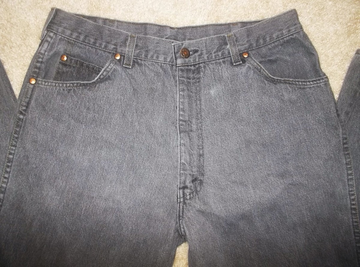 Men's VTG 80's LEVI'S 557 For Cowboys JEANS Maroon Tab BLACK
