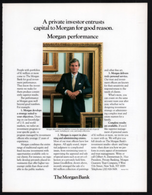 1985 A AD MORGAN BANK JAMES GOODFELLOW ART APPRAISER