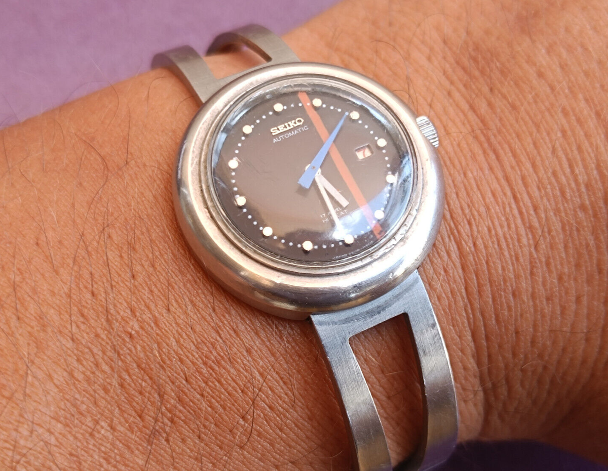 SEIKO Automatic 17 Jewels Japan Watch, Mechanical Watch Day Black