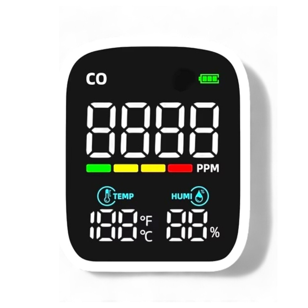Rilevatore Digitale di Monossido di Carbonio con Batteria Certificato EN 50291
