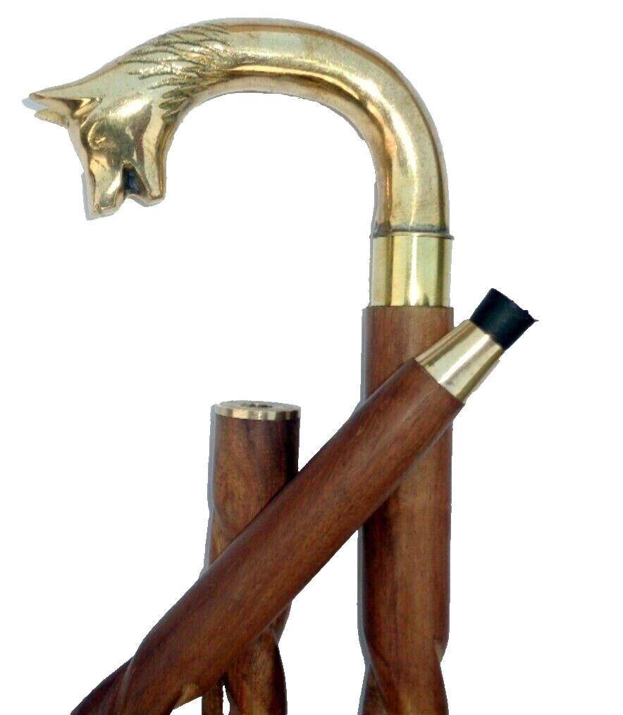 Collectable Handmade Solid Brass FOX Designer spi… - image 1