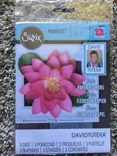 Sizzix Framelits Dies Large Lotus 3 Dies 562413 By David Tutera- New