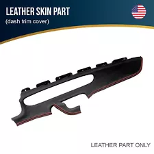 Fits 12-14 Chevrolet Camaro Leather Dash Trim Cover Red Stitch