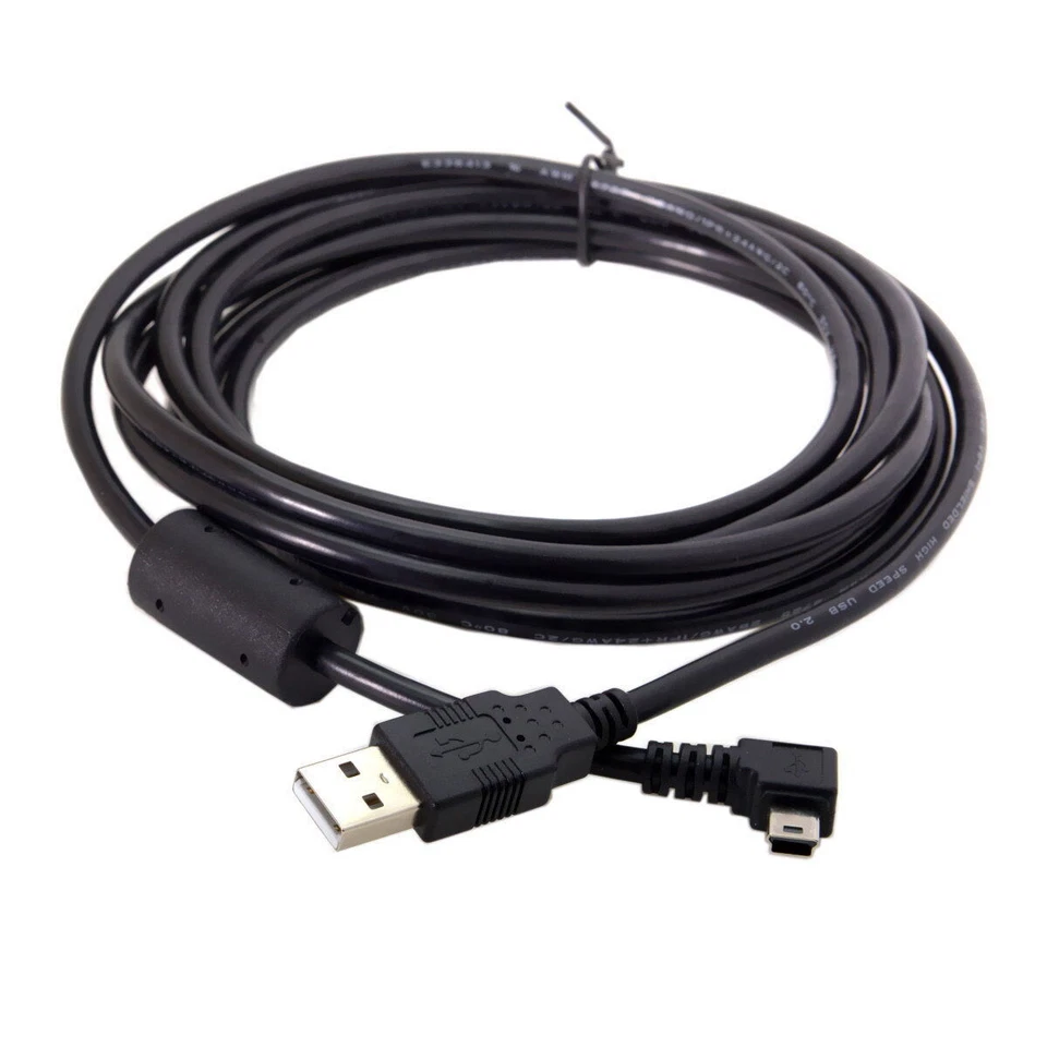 Mini USB B Type 5pin Male Right Angled 90 Degree to USB 2.0 Male Data Cable 3.0m - Image 3 of 4