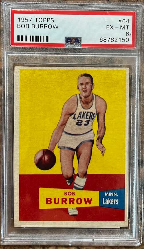1957 TOPPS BOB BURROW #64 PSA 6