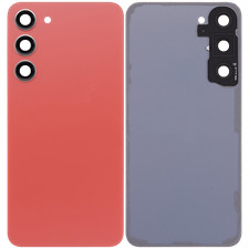 Back Cover Glass With Camera Lens For Samsung Galaxy S23 Plus 5G No Logo Orange