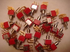 LOT of 8 C&K 7203 DPDT 3-Position [ON-OFF-ON] Toggle Switches - New and Unused