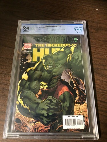 Incredible Hulk #92  Marvel CBCS 9.4  2ND PRINT White Pages 1st App of Miek