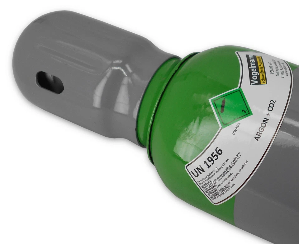 Gasflasche 8 Liter ARGON (82%) + CO2 (18%) Schutzgas Schweißgas MIG fabrikneu - Bild 4 von 4