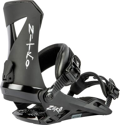 Nitro ZERO ULTRA BLACK ビンディング L Nitro Zero Men's Snowboard Bindings, Ultra Black, Large MY24