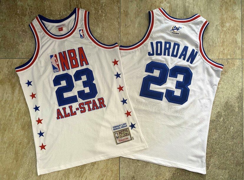 [ちょこ]バンド付き NBA ALLSTAR ゲームシャツ JORDAN Chicago Bulls Michael Jordan white NBA Allstar Game