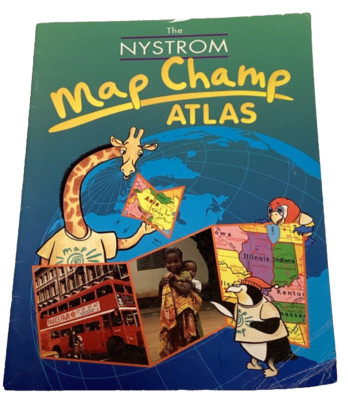 Nystrom Map Champ Atlas PB 2000 Homeschool Classroom Geography Study Guide