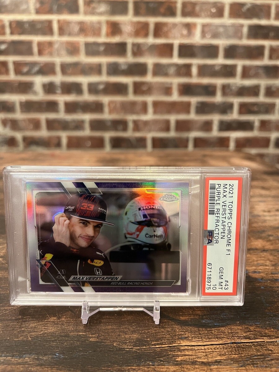 2021 Topps Chrome F1 Max Verstappen #43 Purple Refractor 2021 Topps Chrome F1 Max Verstappen #43 Purple Refractor