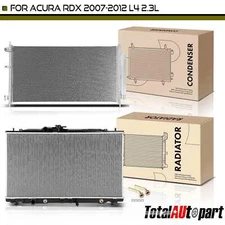 Radiator & AC Condenser Cooling Kit for Acura RDX 07-12 L4 2.3L Automatic Trans.