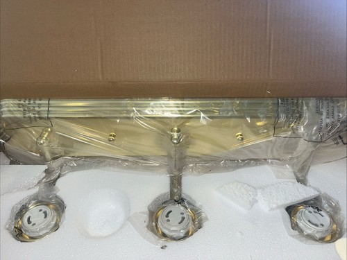 Portfolio 3 Light Vanity Bar Brass Bathroom Lite - Picture 2 of 8