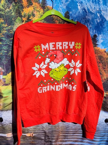 Dr. Seuss Merry Grinchmas M Medium Long Sleeve T-Shirt Christmas Grinch NWT