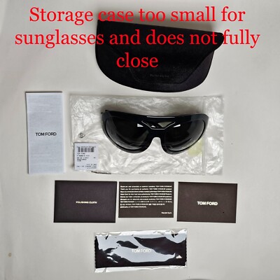 Tom Ford Sunglasses Serena-02 Black Wrap Ski Large Oversized