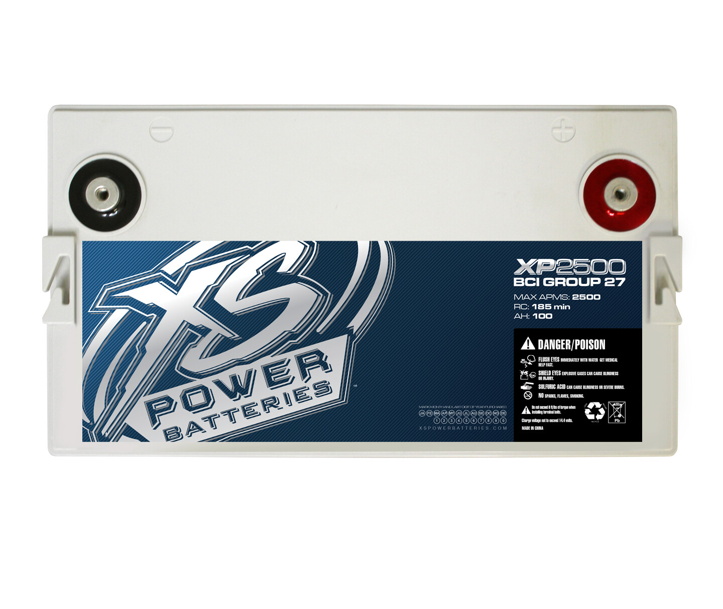 XS Power XP2500 Аккумуляторная батарея мощностью 2500 Вт для морской стереосистемы для лодки