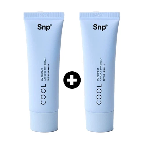2PACK SNP UV Perfect Air-Cool Sun Cream 50ml + 50ml Set SPF50+ PA++++ K-Beauty