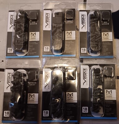 VISM M-LOK Covers 18-pk Rifle Handguard Slot Cover Range Gear Hunt - OD X6