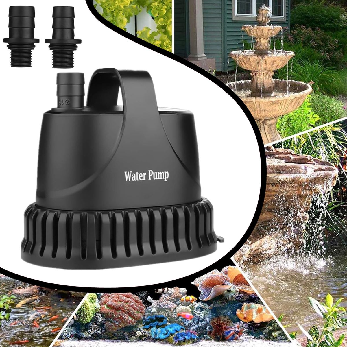 Submerged Fish Pond Supplies 3000 Litres/hr Submersible Water Pump
