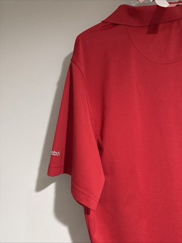 Reebok Golf Polo Shirt Men's Size Tag 2XL Red Solid Classic Fit Active Wear - Picture 7 of 9