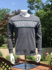 NBA Boston Celtics UNK Mens S Shirt Pullover Thermal Waffle Long Sleeve Gray