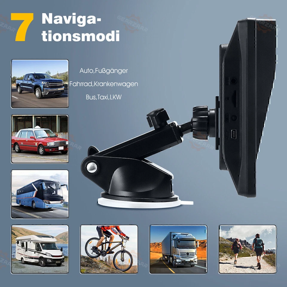 5''/7''/9'' Zoll LKW PKW KFZ GPS Navi Auto Navigationsgerät Navigation EU Karte - Bild 4 von 4