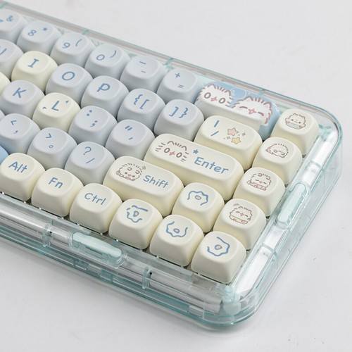 140 Keys Cute Cat Rabbit Puppy Bear Theme Keycaps MOA Profile PBT Key Caps K _yi - Afbeelding 6 van 17