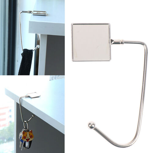 1Pc Square Metal Hanger Hook Holder Folding Bag Handbag Hook Portable Table  CA - Picture 1 of 11