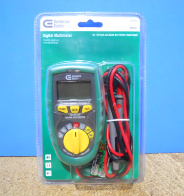 Commercial Electric 730 696 CAT III 600VAC Compact Auto-Ranging Multimeter New!