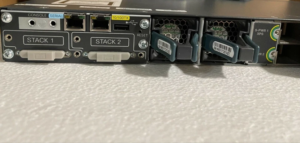 思科 WS-C3750X-48PF-S 48 端口千兆 IP 基础交换机 带双电源 & C3KX-NM-1G — 第 3/4 张图片