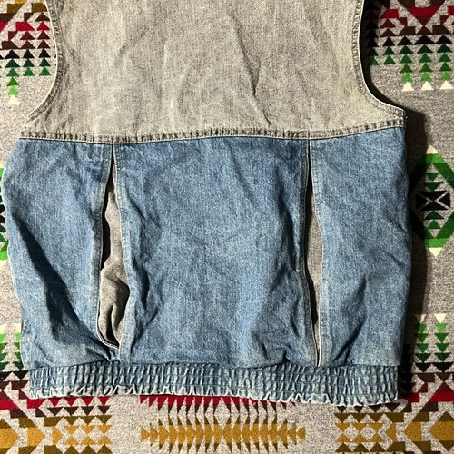 Vintage 80s GUESS Georges Marciano Sleeveless Jean Denim Vest Men’s Large C9 - Picture 9 of 11