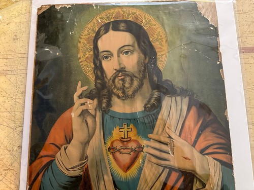 Litografía original de Jesucristo | Decoración del hogar - Imagen 2 de 10