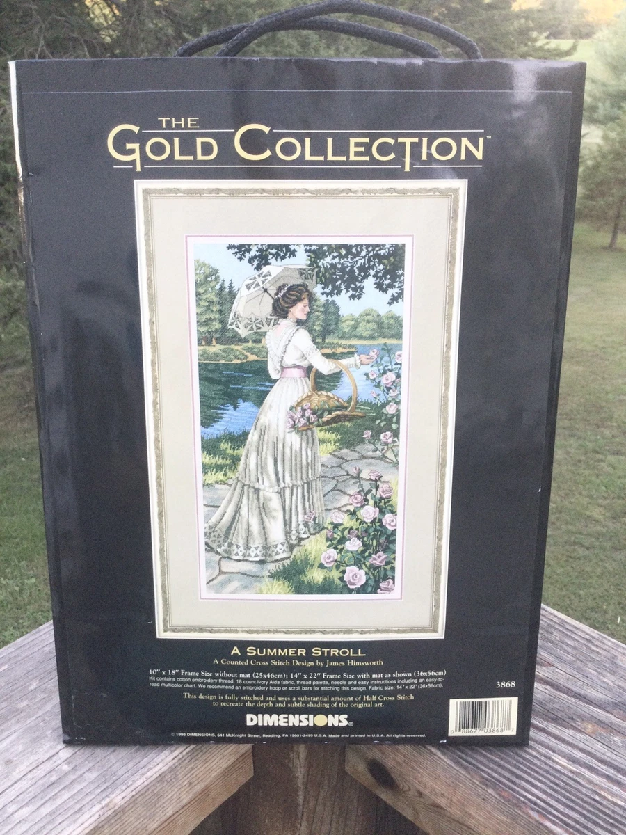 Dimensions Gold Collection A Summer Stroll Counted Cross Stitch NEW Kit 3868