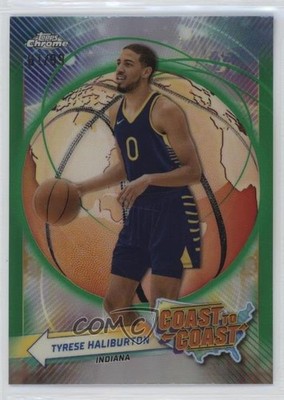 2023-24 Topps Chrome Coast to Green Refractor 61/99 Tyrese Haliburton #CC-13 5b1