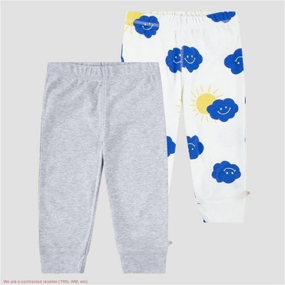 Huggies Baby 2pk Cloud Organic Pants - Blue/White/Yellow 18M *SEE DEAL!!!*