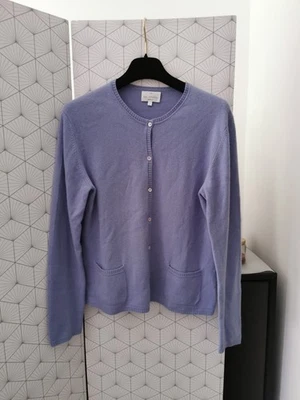 Cardigan lila cachemire et soie Éric bompard - Photo 1/4