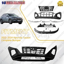 Complete Bumper Cover Grille Molding Valance Fit For 2022-2024 Hyundai Tucson