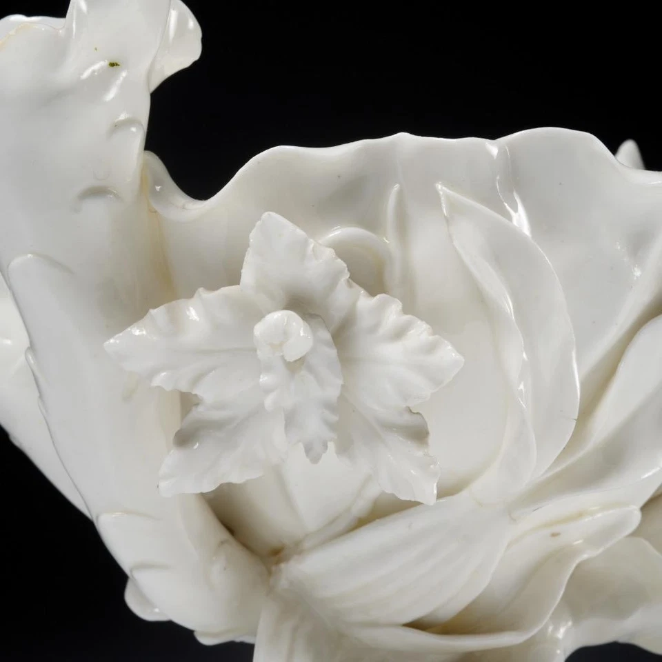 Gilman Collamore Blanc de Chine White Porcelain Epergne Centerpiece Orchid Vase - Image 3 of 4