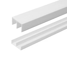 Panel Sliding Door Track 1 Set 48 Inch White Plastic Upper Lower Replacement