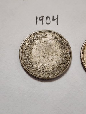 1904, 1939, and 1941 Netherlands 25 Cent Silver Coins. 3 Coins