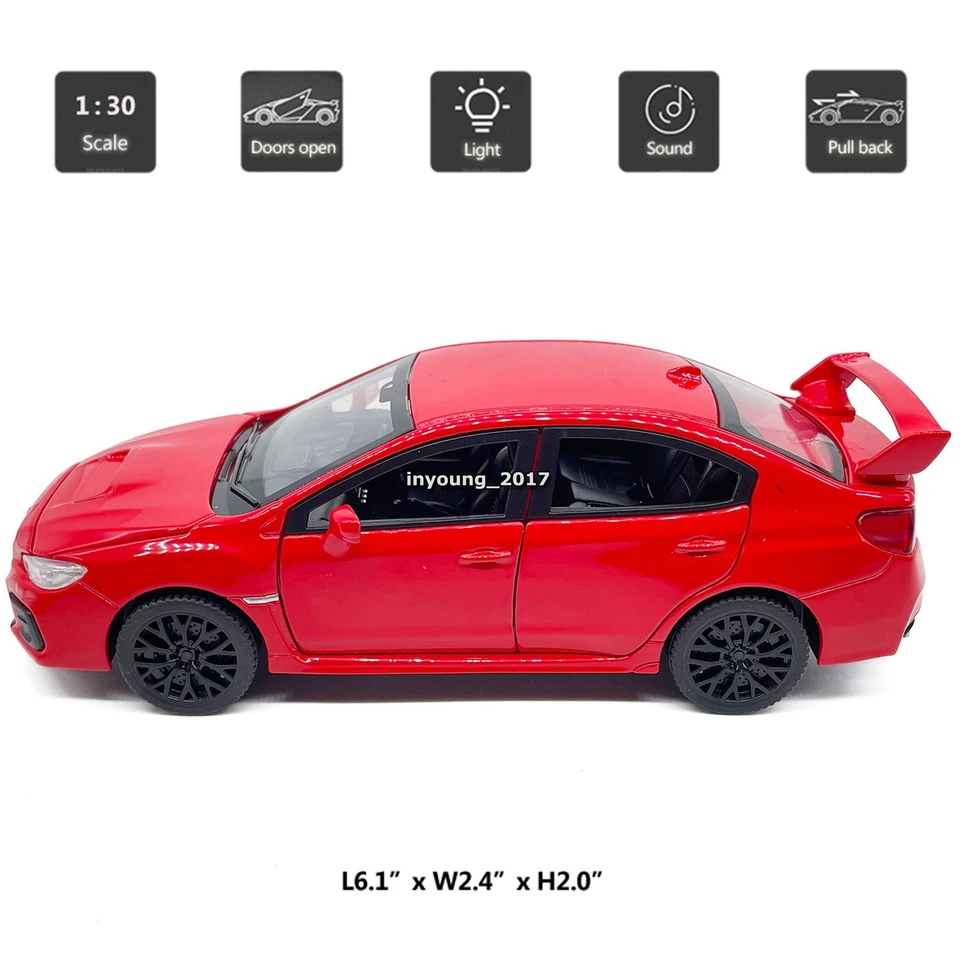 1/30 Subaru WRX STI 2020 Modelo Coche Diecast Juguete Vehículo Juguetes para Niños Niños Regalos Foto 2 de 4