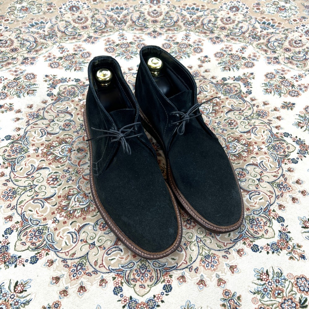 B+, Size 8.5E] Alden 1497 Chukka Boot — Black Suede / Leydon Last