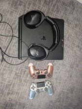 Sony PlayStation 4 Slim 1tb with 2 controllers and Gaming Headset
