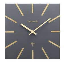 Holzwerk MAINBURG (FUNK) Holz Wanduhr, moderne 25 cm Ø Designer Funkwanduhr