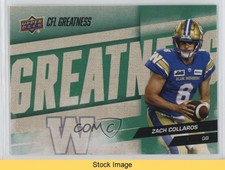 2024 Upper Deck CFL CFL Greatness Green Zach Collaros #82 READ 1u6