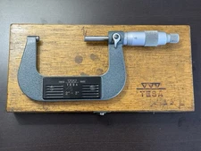 TESA Outside Micrometer 2-3" Carbide Tip Precision Tool Swiss Made