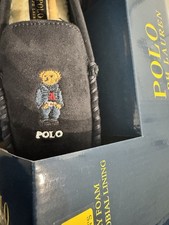 Men  s Polo Ralph Lauren Slippers Navy Size 8 NWT